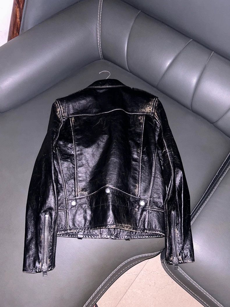 Yves Saint Laurent SAINT LAURENT 17 SS Crackle Made Old Biker Cowhide Leather Size US S / EU 44-46 / 1 - 2 Thumbnail