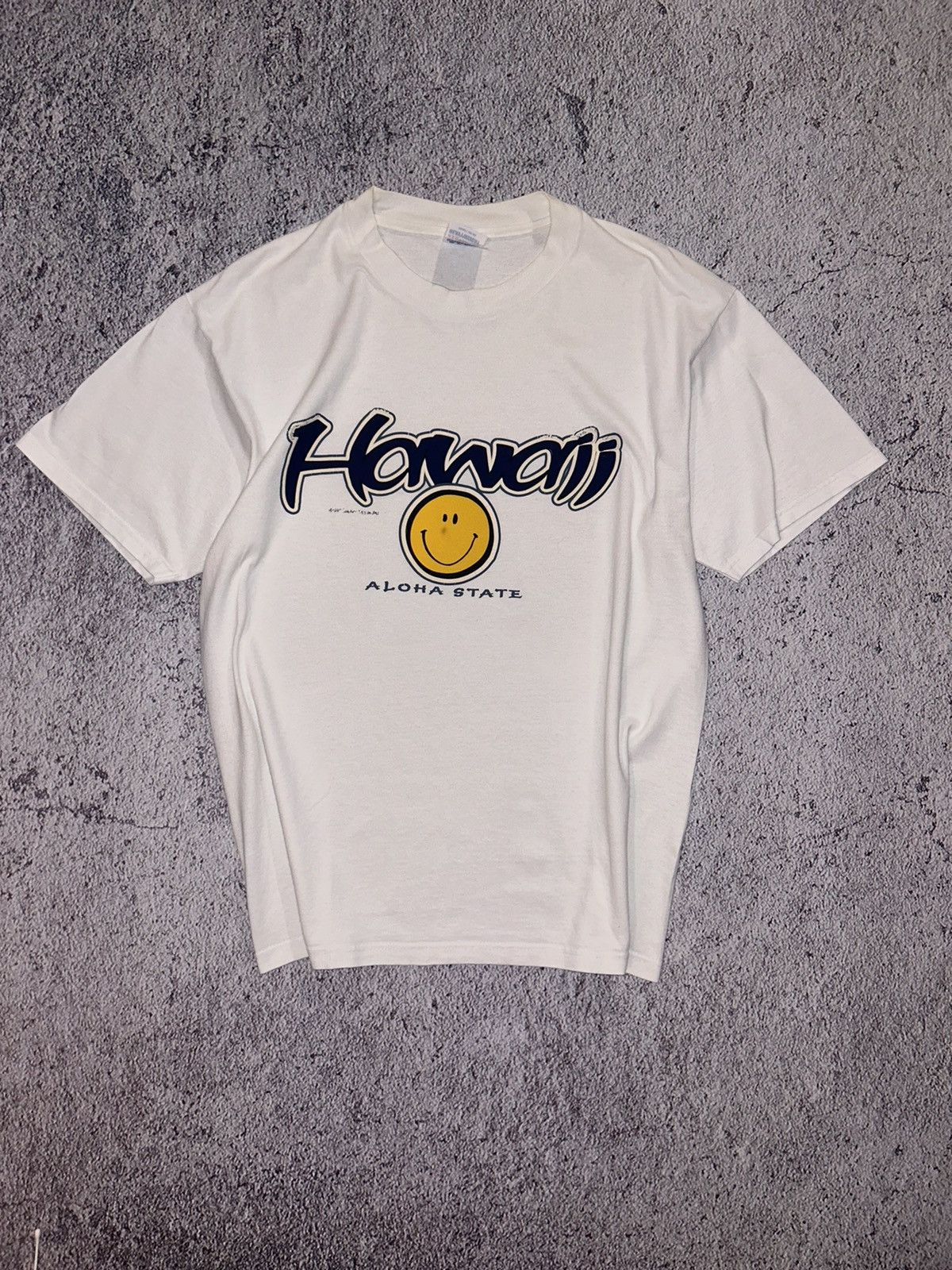 Hanes Hawaii Surf Tee White Smile Hanes Heavyweight Vintage Size US L / EU 52-54 / 3 - 2 Thumbnail