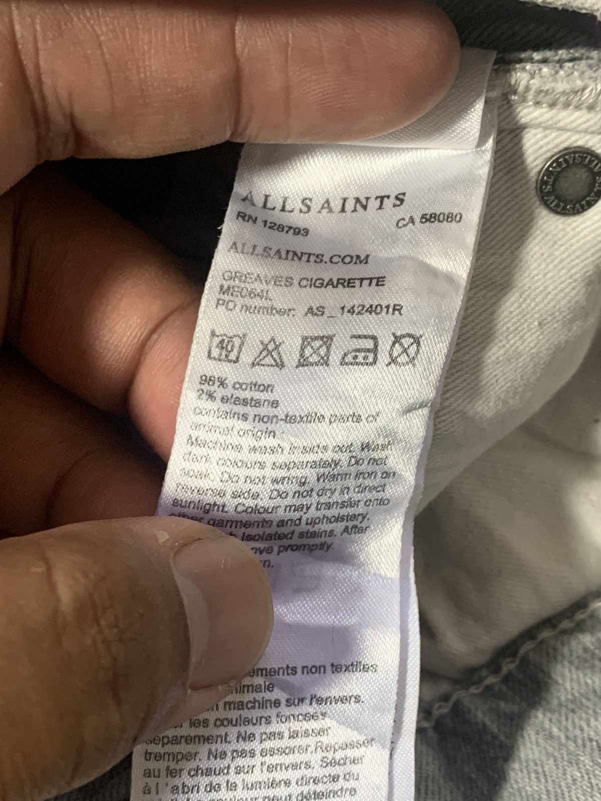 Allsaints Allsaints Skinny Straight jeans Size US 27 - 9 Thumbnail