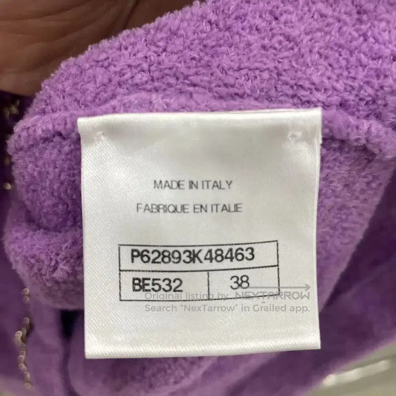 Chanel Chanel Purple Cotton Long Sleeve Cardigan . Size S / US 4 / IT 40 - 6 Thumbnail