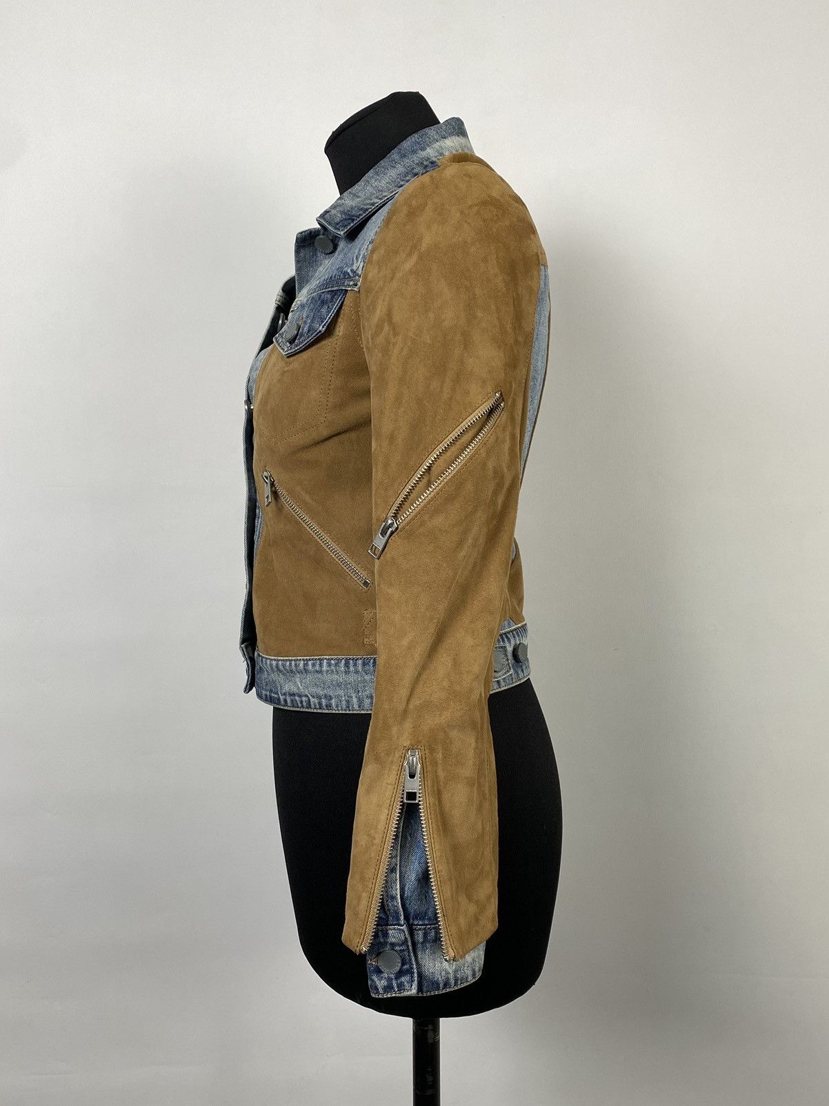 Allsaints NWT Allsaints Full zip Denik Suede Curtis Jacket RRP725$ Size XS / US 0-2 / IT 36-38 - 15 Thumbnail