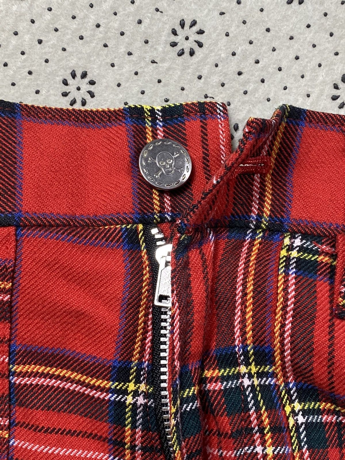 Hysteric Glamour × PPFM Punk Red Tartan Bondage Pant By Secret Agent Size US 28 / EU 44 - 7 Thumbnail
