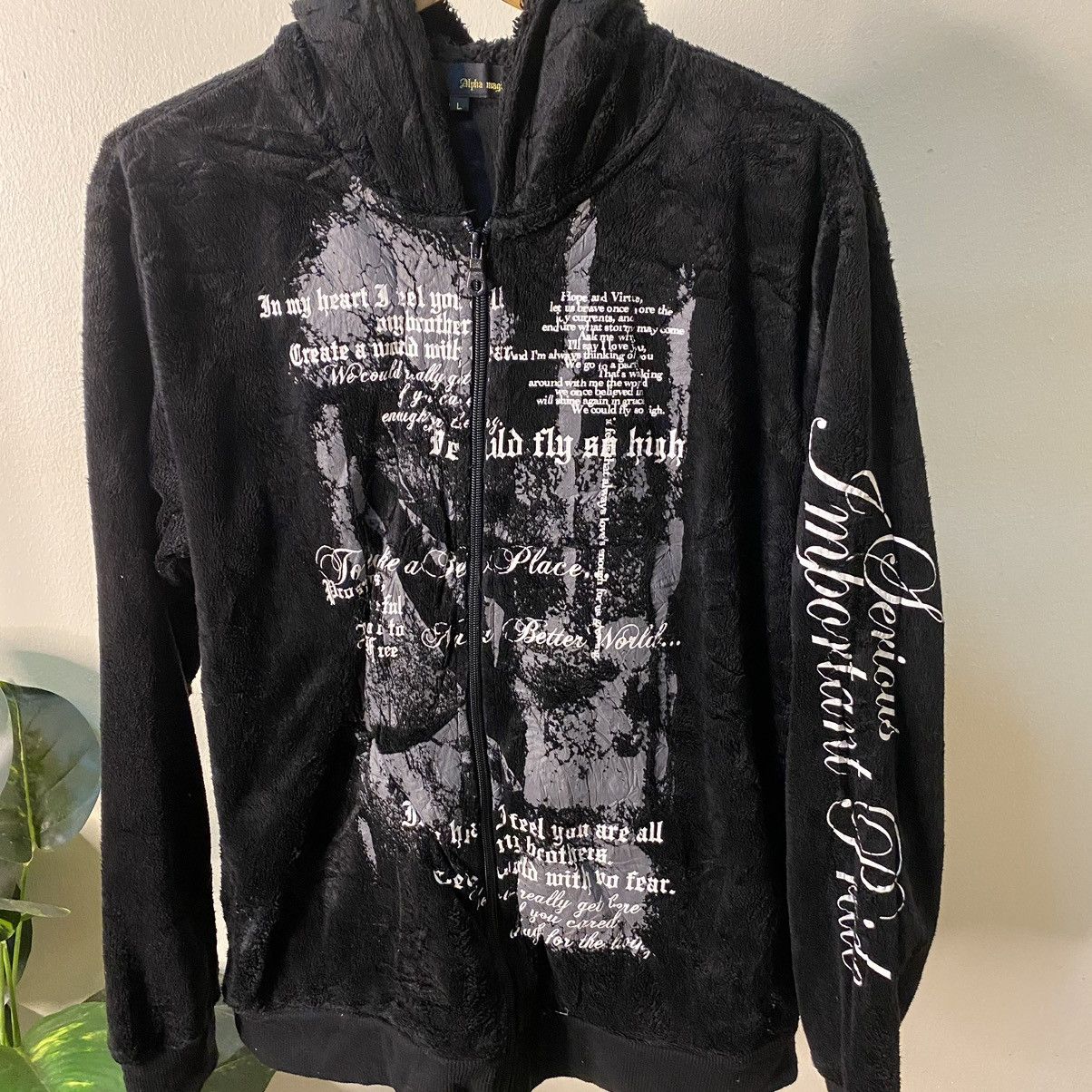 If Six Was Nine × Japanese Brand × Seditionaries Alpha Magic Seditionaries Poem Cyber Gothic Zip Up Hoodie Size US L / EU 52-54 / 3 - 2 Thumbnail