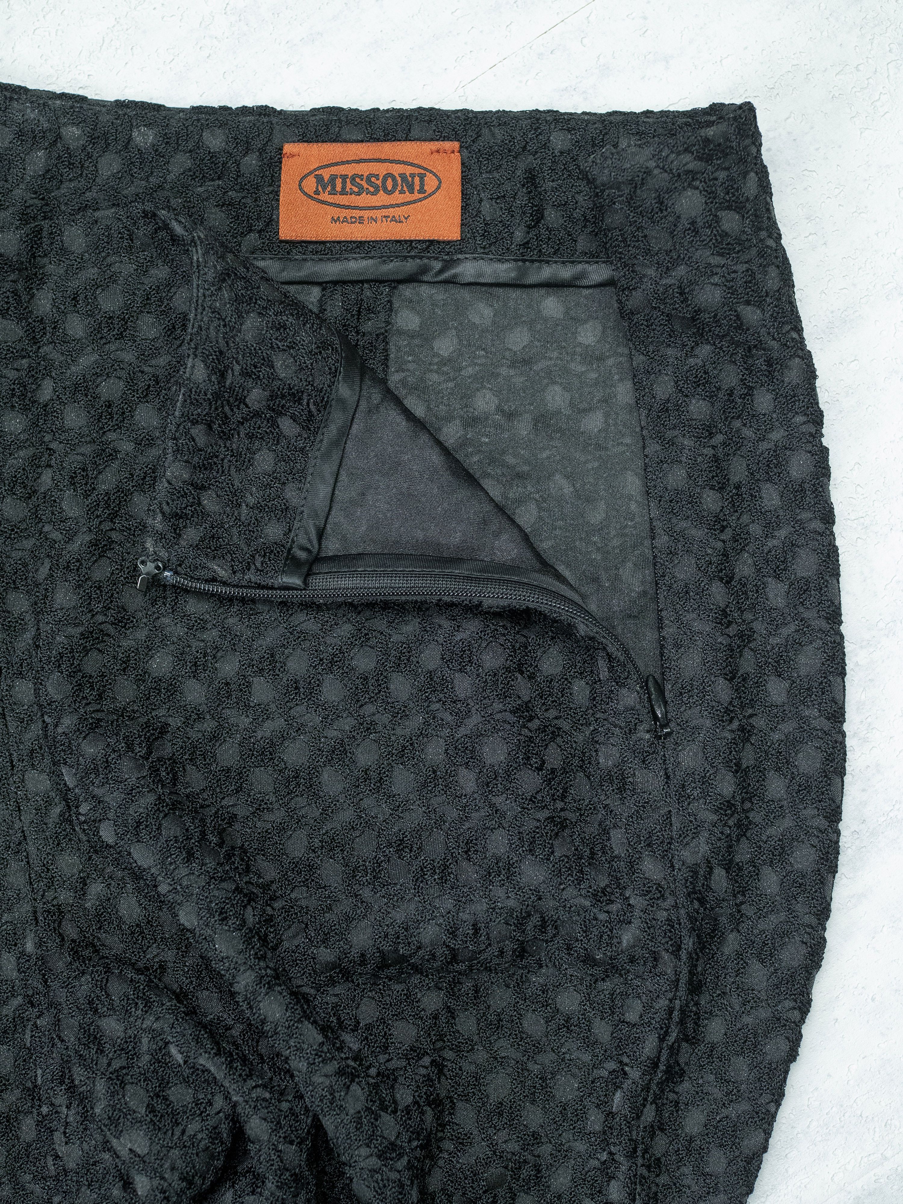 Missoni Missoni Black Crochet Knitted Slim Pants Size 26" / US 2 / IT 38 - 5 Thumbnail