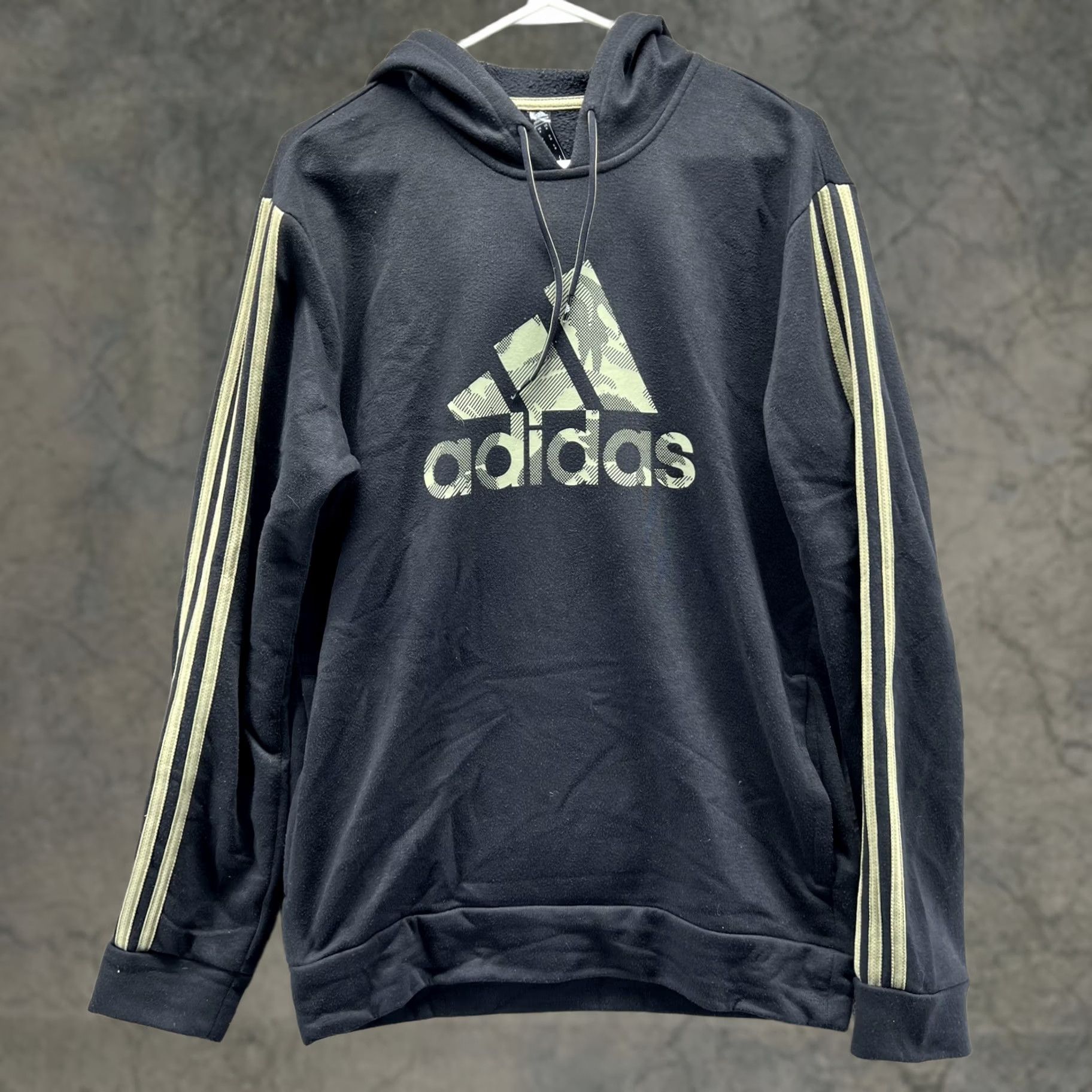 Adidas Adidas Hoodie Mens Medium Black Camo Logo 3 Stripes Fleece Pullover Sweatshirt Size US M / EU 48-50 / 2 - 1 Thumbnail