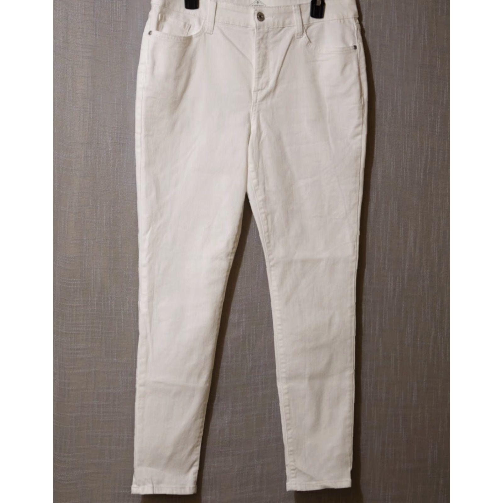 Vintage Nwot! St Johns Bay Skinny Leg Jeans White Denim Womens 12 34x29 #H98-11 Size 34" / US 12 / IT 48 - 2 Thumbnail