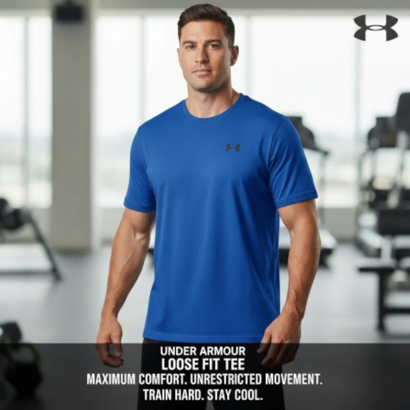 Under Armour Under Armour Loose Fit Tee - Men's Blue Short Sleeve Size XL Size US XL / EU 56 / 4 - 1 Thumbnail