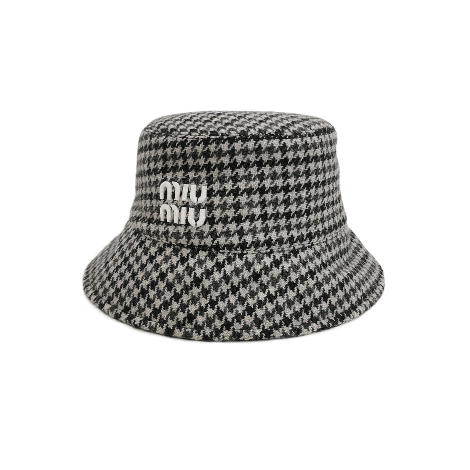 Miu Miu Miu Miu Dogtooth Logo Bucket Hat Size S Size ONE SIZE - 1 Thumbnail