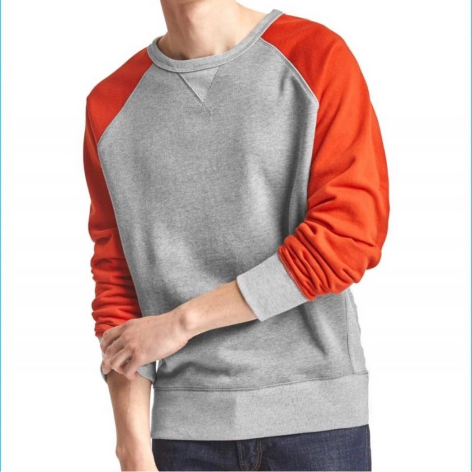 Gap Tri Tone orange and gray vintage retro sweatshirt Mens S