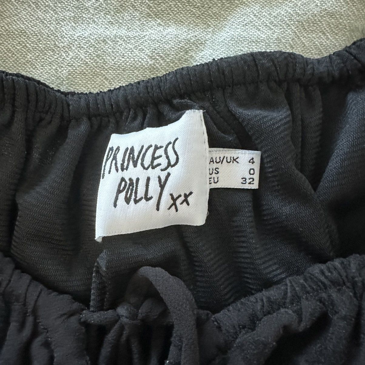 PRINCESS POLLY Princess Polly Black Velvet Overlay Mini Dress Size 0 Size XS / US 0-2 / IT 36-38 - 4 Thumbnail
