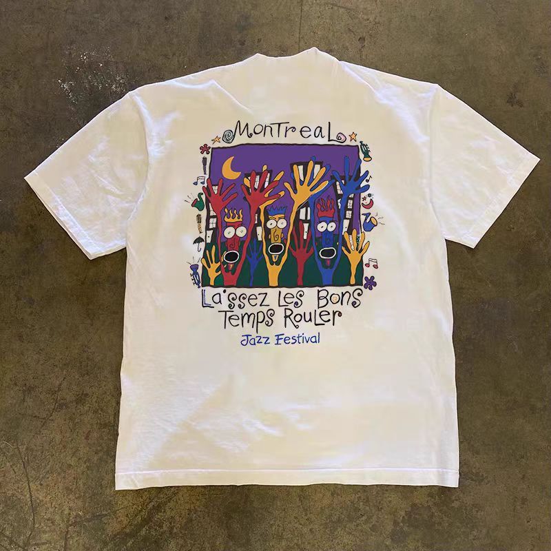 Other White street hip-hop retro loose printed t-shirt Size US M / EU 48-50 / 2 - 1 Thumbnail