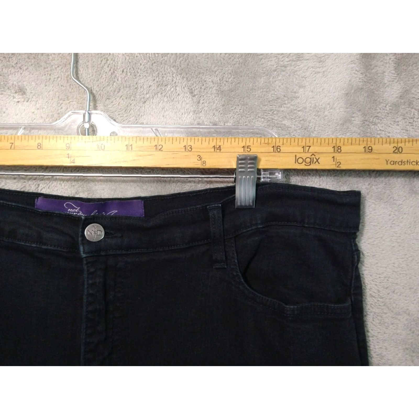 NYDJ Vintage NYDJ Jeans Womens 16 Blue Denim Marilyn Straight High Rise Stretch Size 38" / US 16 / IT 52 - 3 Thumbnail
