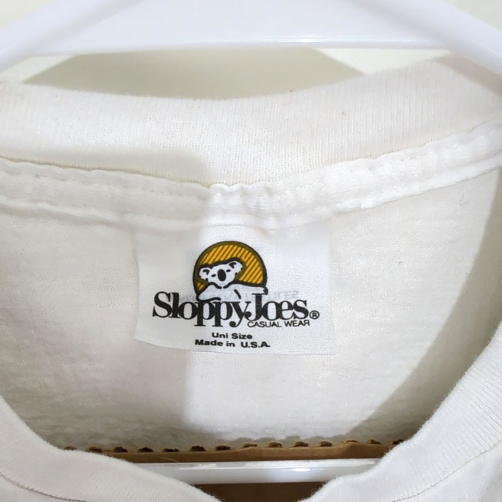 Vintage VINTAGE Sloppy Joes T-Shirt Shirt L White Floral Art Bird Print 1990s Womens Mens Girls Boys (adjusted) Size L / US 10 / IT 46 - 2 Thumbnail