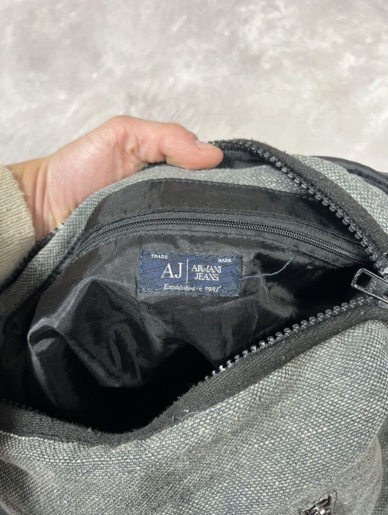 Armani Vintage Armani Jeans Denim Distressed Bag Size ONE SIZE - 8 Thumbnail