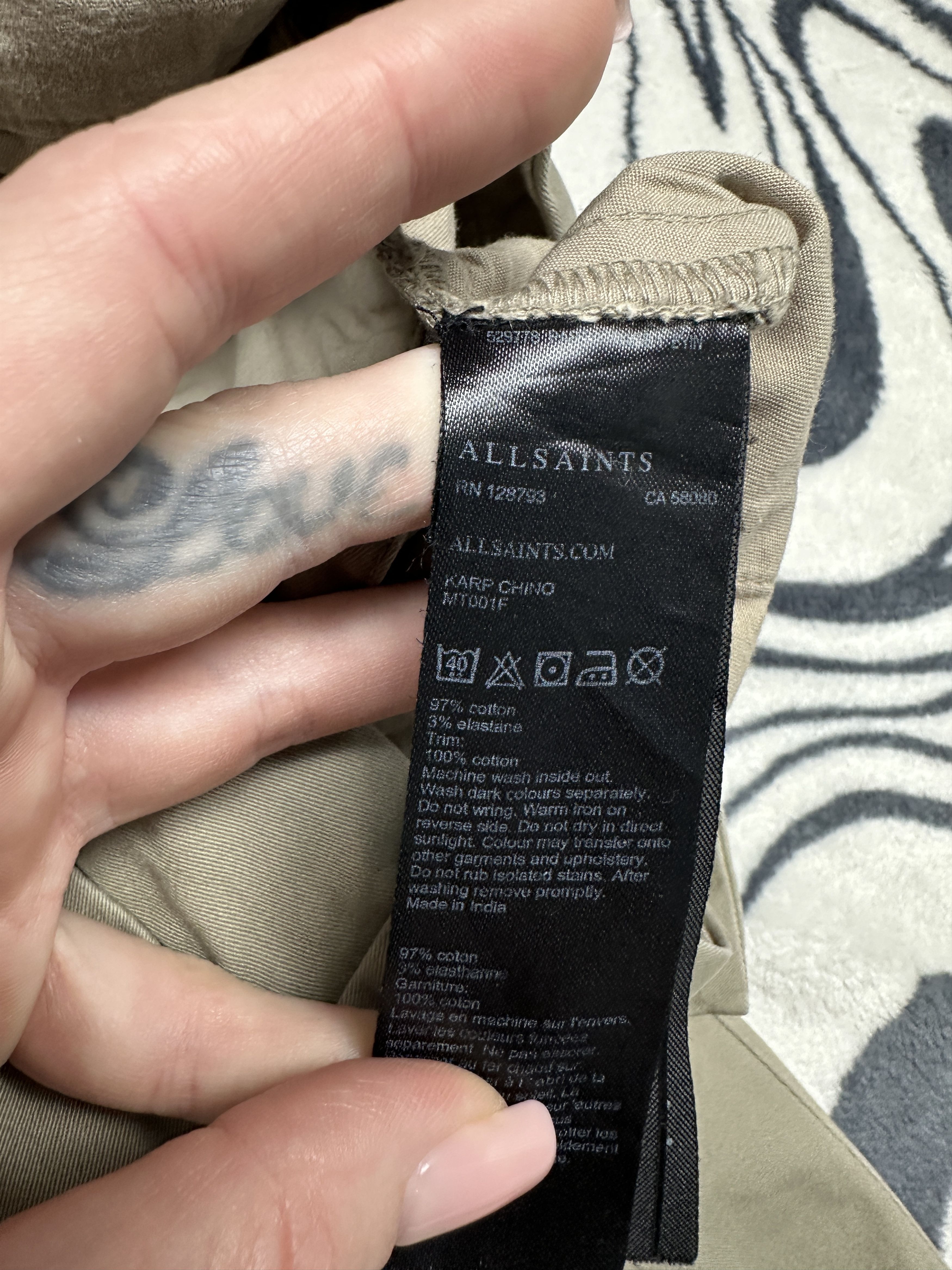 Allsaints Allsaints Mens Karp Chino Pants Size US 30 / EU 46 - 4 Thumbnail