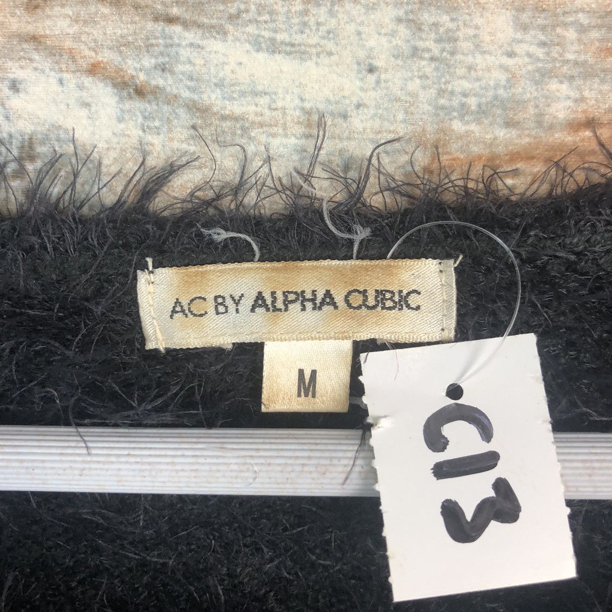 Japanese Brand DL Alpha Cubic Black fur shaggy Mohair Knitwear #C034 Size US S / EU 44-46 / 1 - 9 Thumbnail