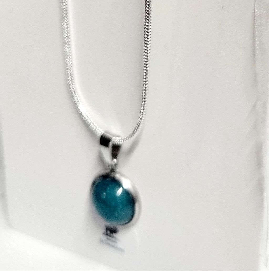 Handmade Natural Adventurine Crystal Pendant Sterling Silver Necklace Size ONE SIZE - 3 Thumbnail