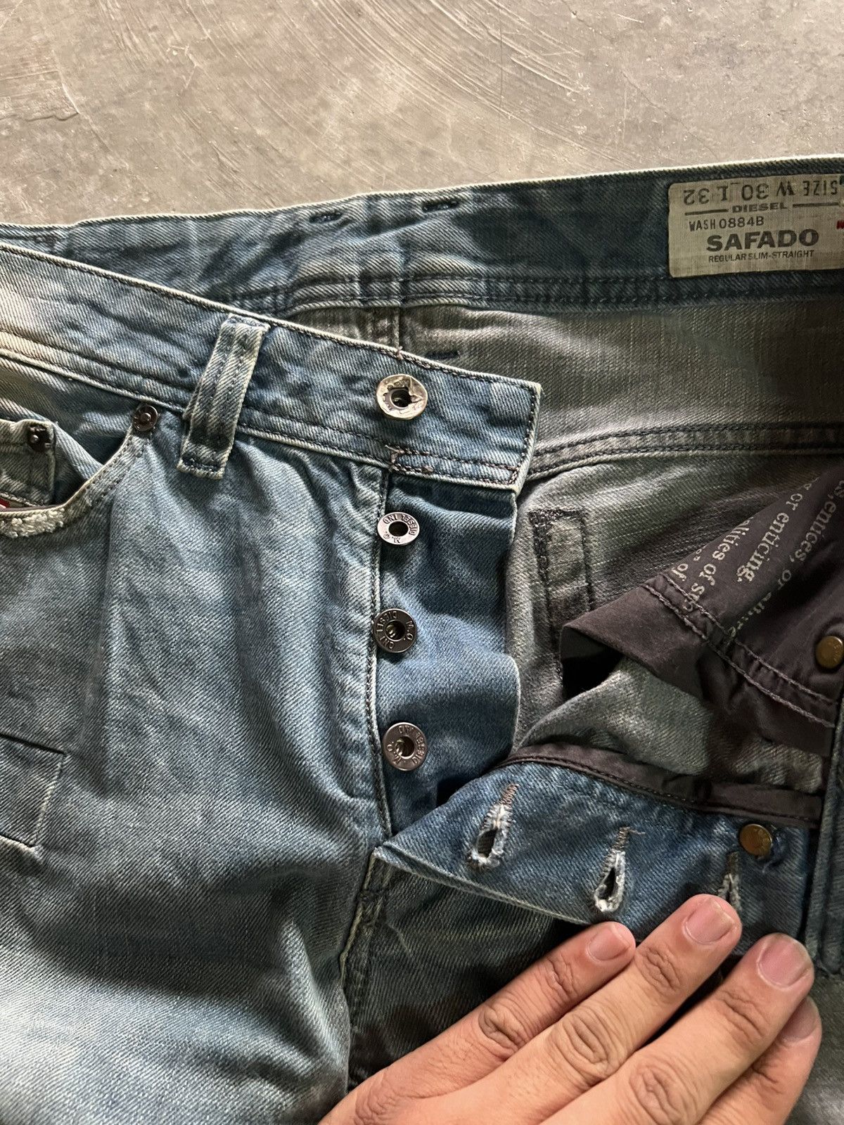 Diesel Diesel industries patchwork rusty stain dirty style jeans Size US 30 / EU 46 - 4 Thumbnail