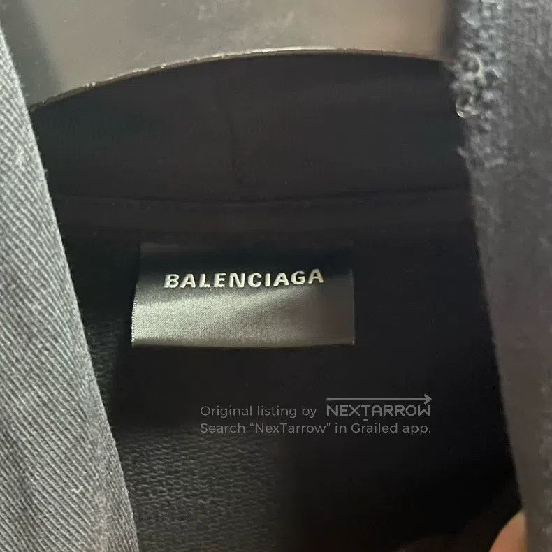 Balenciaga Balenciaga Logo Printed Hooded Sweatshirt Size US L / EU 52-54 / 3 - 2 Thumbnail