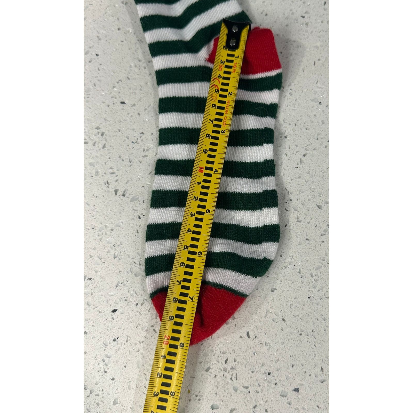 Other ELF SOCKS KNEE HIGH JINGLE BELL CANDY CANE STRIPE RED FUR Size ONE SIZE - 3 Thumbnail