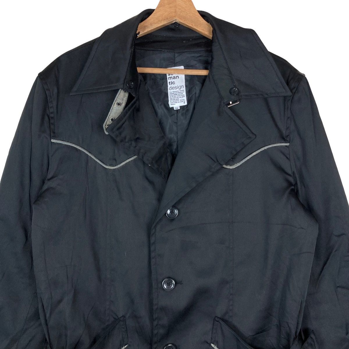 Vintage Vintage Semantic Design Medium Long Trench Coat Jacket Size US XL / EU 56 / 4 - 2 Thumbnail