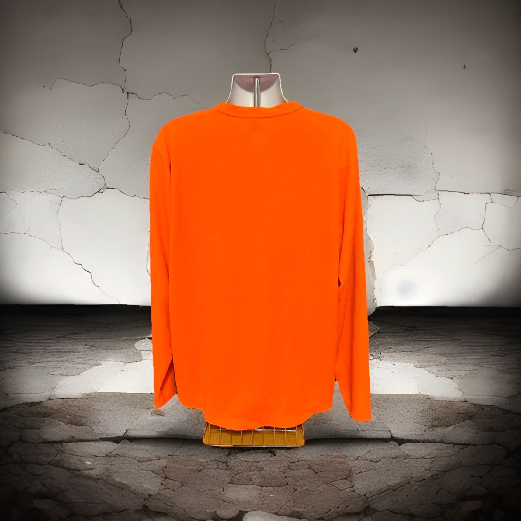 Wrangler VINTAGE Wrangler Long Sleeve Thermal Orange Hunting Safety Men XL Polyester Bright Crew Size US XL / EU 56 / 4 - 3 Thumbnail
