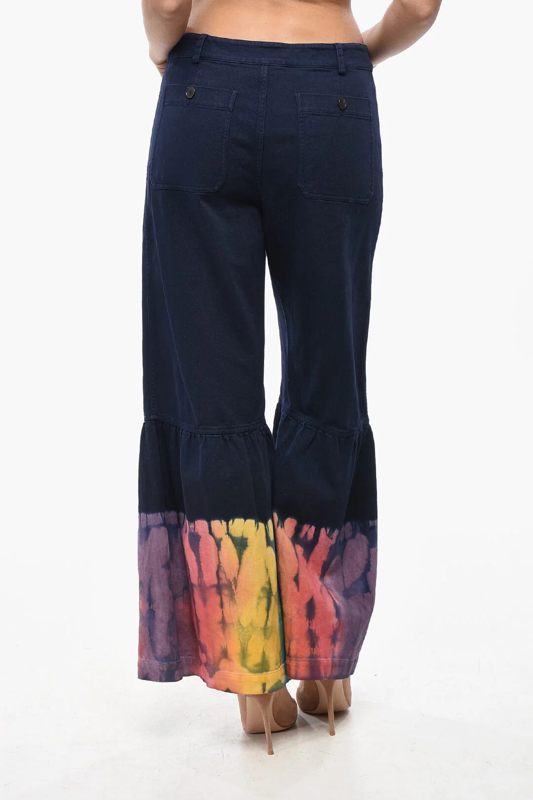 Dior o1mm0326 Wide-Leg Pant in Blue Size 28" / US 6 / IT 42 - 2 Thumbnail