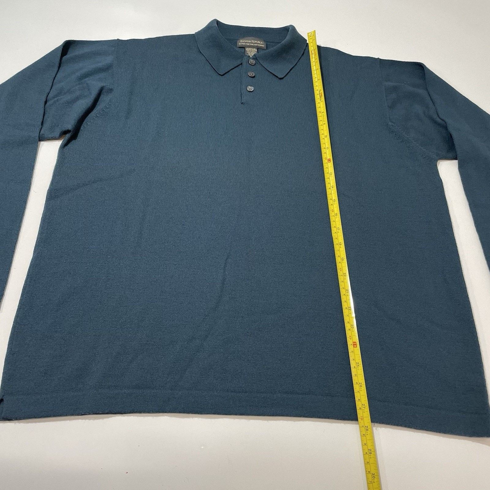 Banana Republic Banana Republic Polo Sweater Mens XL Gray Collar Cotton Size US XL / EU 56 / 4 - 4 Thumbnail