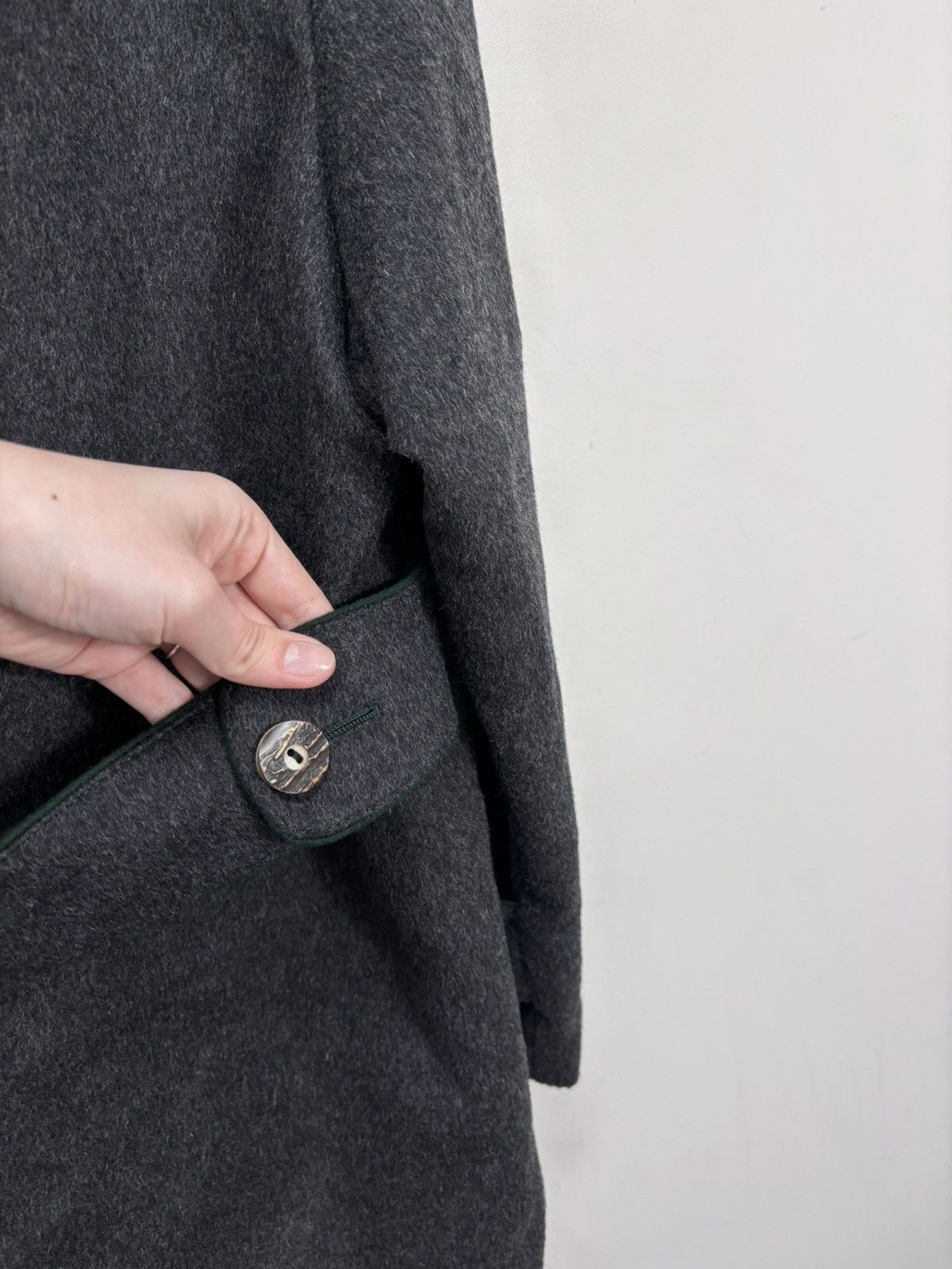 Other Vintage Julius Lang Women’s Double Breasted Grey Wool Coat Size 3XL / US 20-22 - 17 Thumbnail