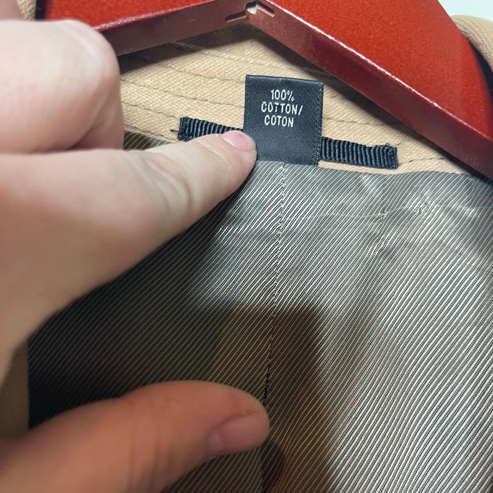 Club Monaco Club Monaco Men Tan 100% canvas cotton classic coat sz M Size US M / EU 48-50 / 2 - 6 Thumbnail
