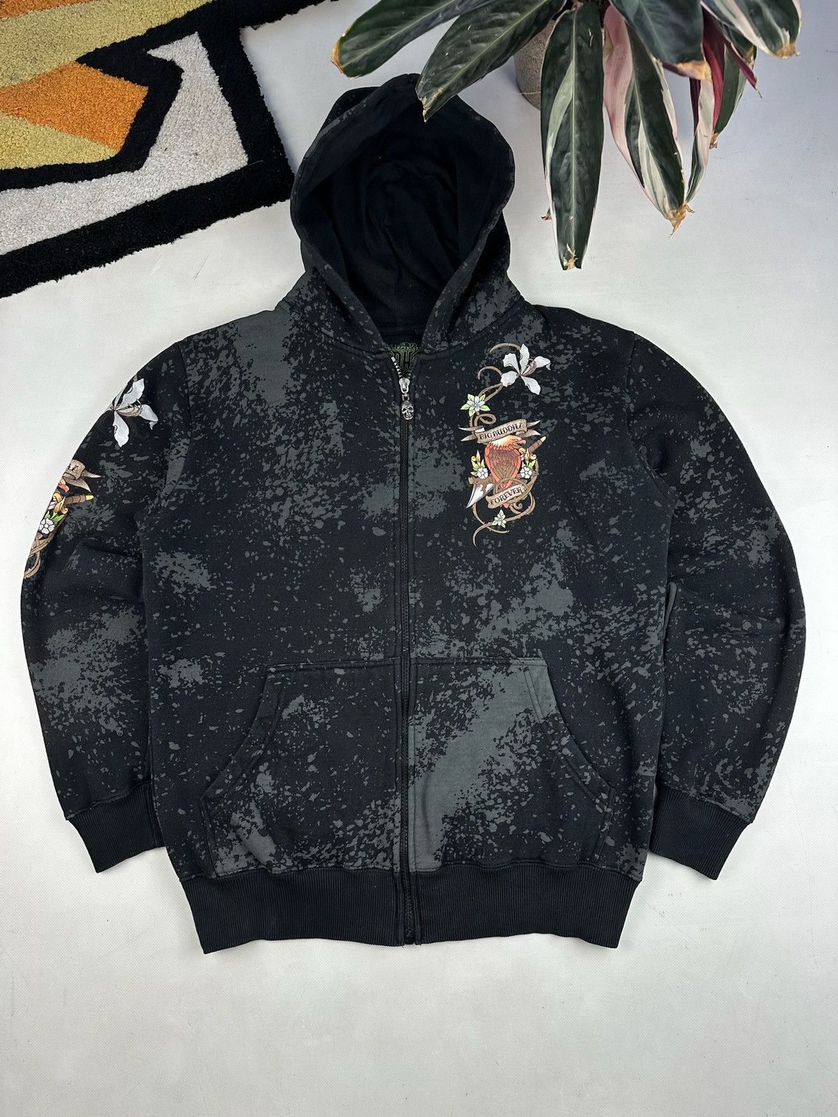 Ed Hardy × Vintage Vintage Ed Hardy Style Zip-Hoodie Rusty Neal Los-Angeles Y2K Size US S / EU 44-46 / 1 - 3 Thumbnail