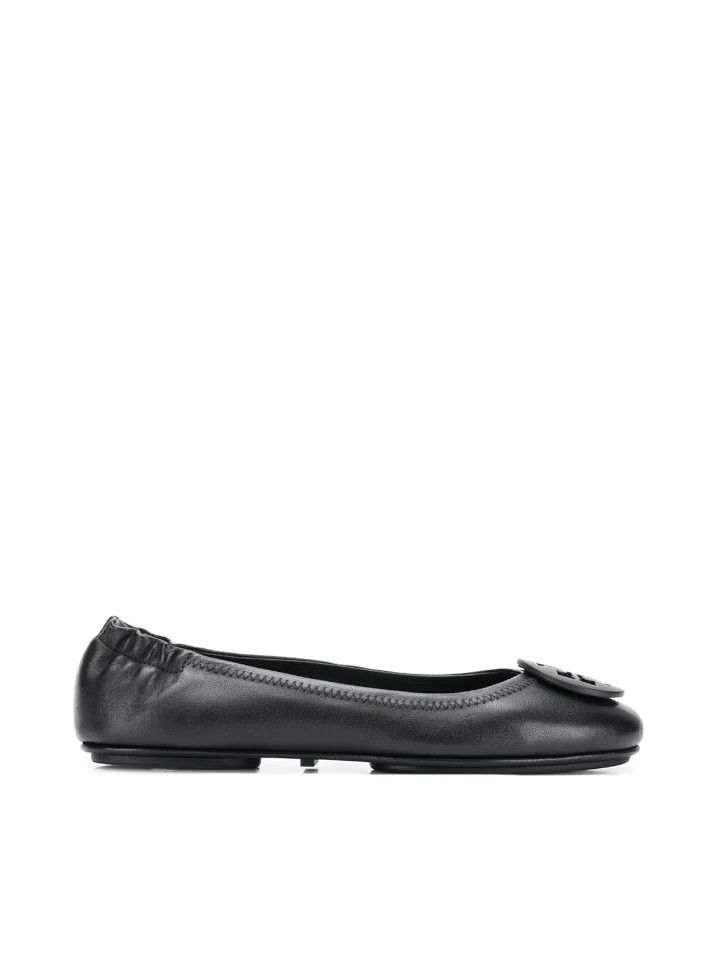 o1s22i1n1024 Shiny Leather Ballet Flats in Black