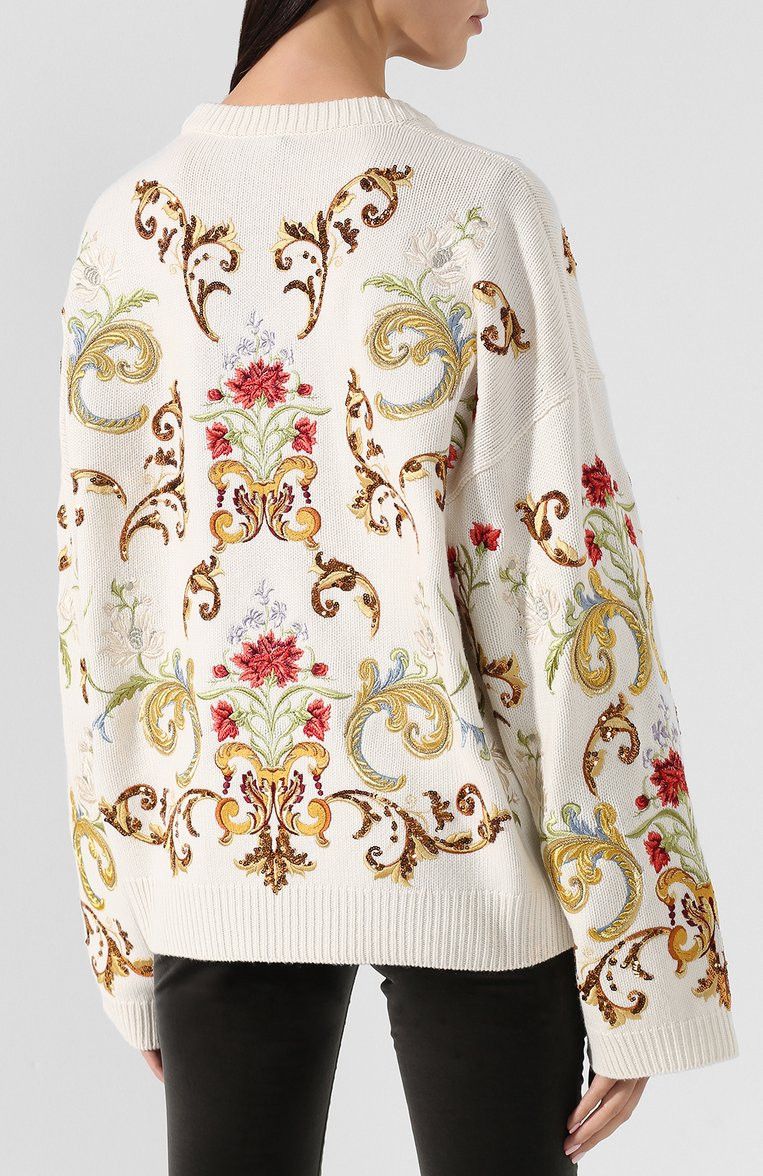 Dolce & Gabbana o1y0925 Cashmere Blend Sweater in Multicolor Size S / US 4 / IT 40 - 3 Thumbnail