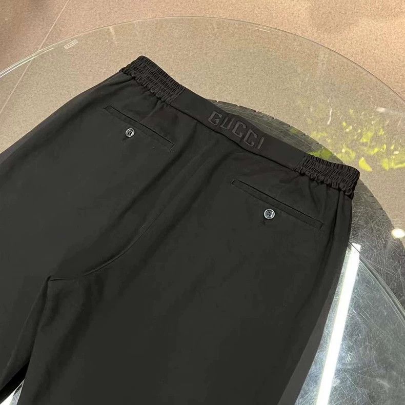 Gucci Gucci Stitching black trousers and casual trousers Size US 34 / EU 50 - 4 Thumbnail
