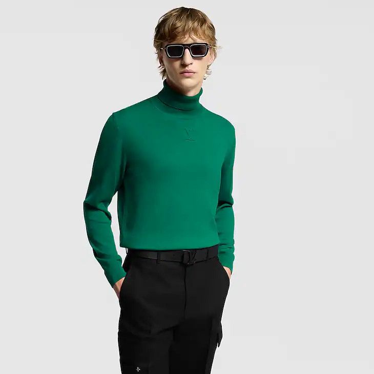 Louis Vuitton LV Embossed Cashmere Turtle Neck Size US XS / EU 42 / 0 - 2 Thumbnail