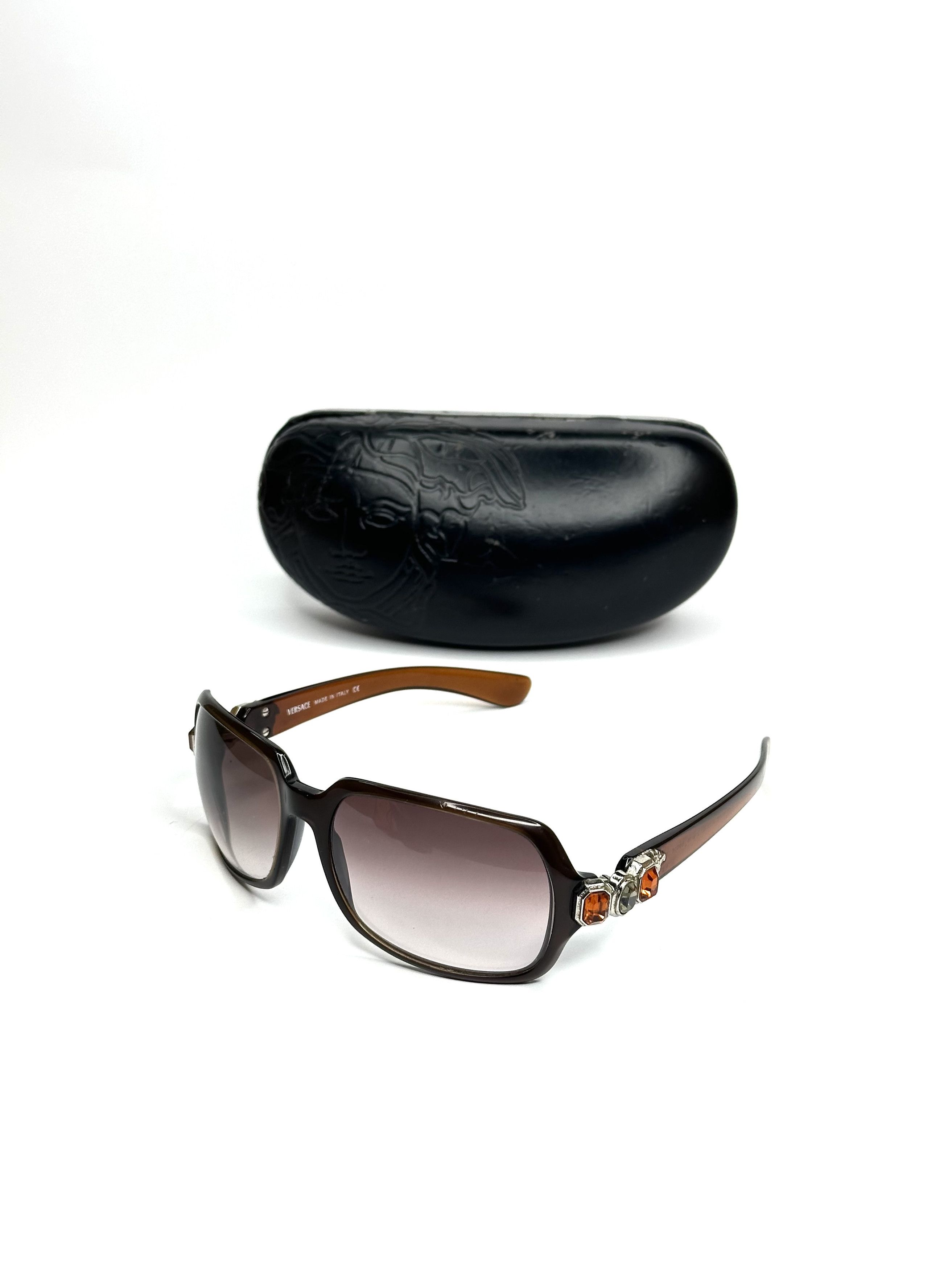 Versace Versace Big Stones Swarovski Square Rare Vintage Sunglasses Size ONE SIZE - 9 Thumbnail