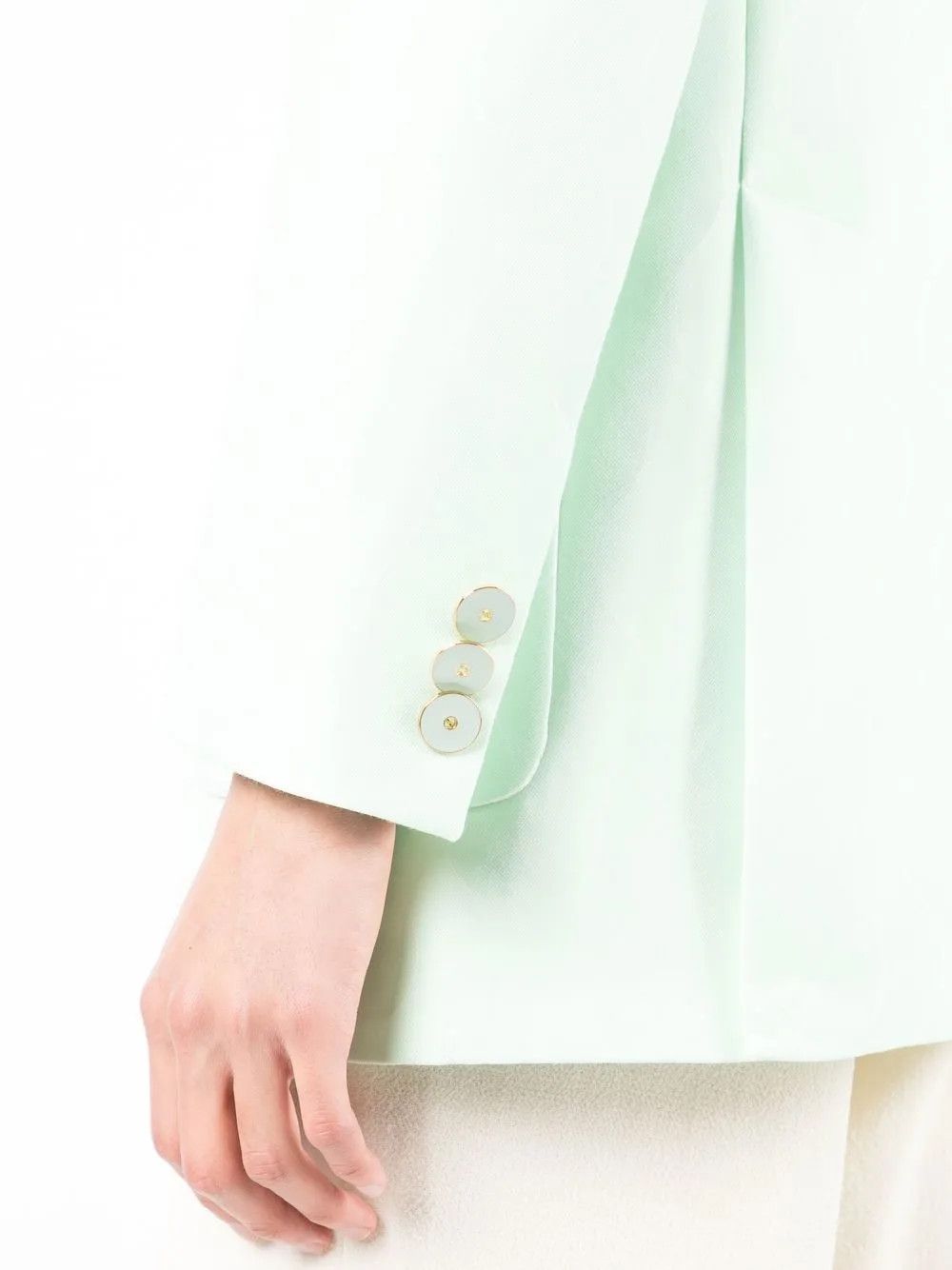 Casablanca o1mle0326 Single Breasted Rib Blazer in Mint Green Size US M / EU 48-50 / 2 - 5 Thumbnail