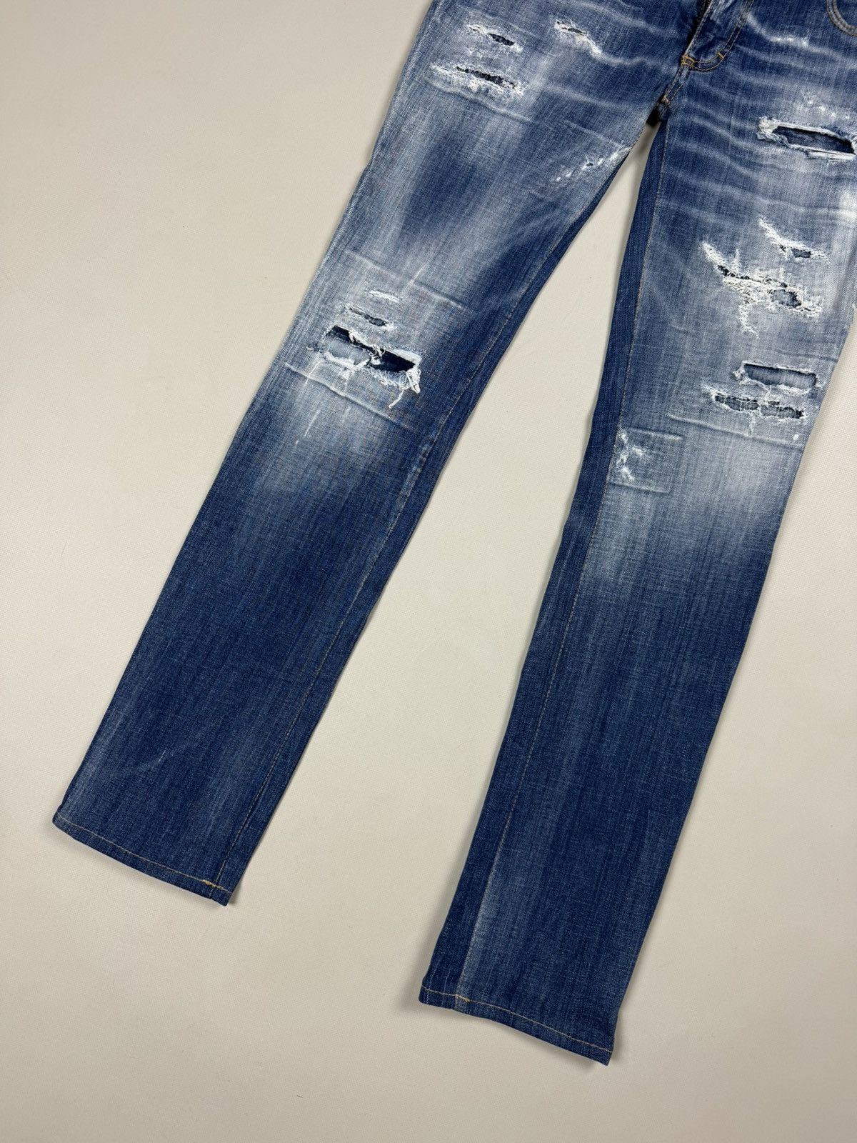 Dsquared2 Dsquared2 Medium Waist Flare Jean Distressed Denim Jeans Size 27" / US 4 / IT 40 - 3 Thumbnail