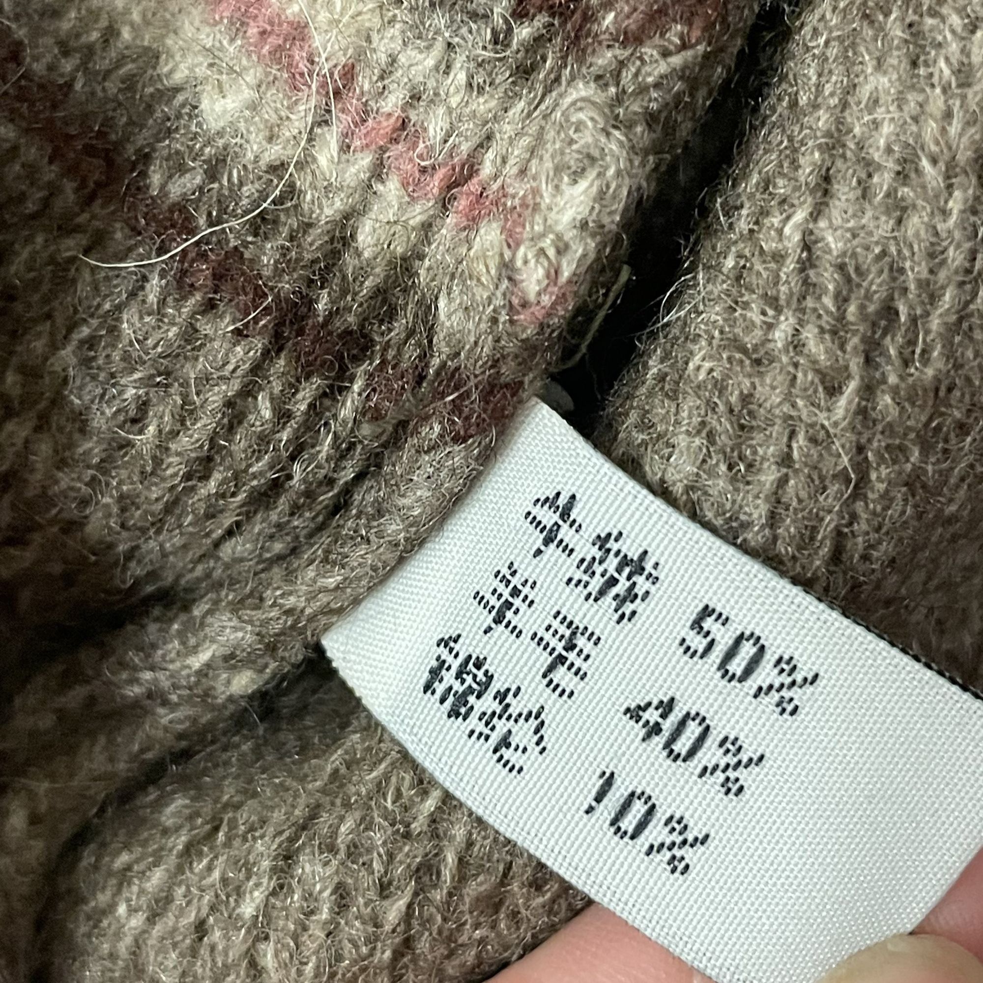 Other Vtg Heather Brown KNIT Wool Blend Zip Cardigan Jacket Size US M / EU 48-50 / 2 - 9 Thumbnail