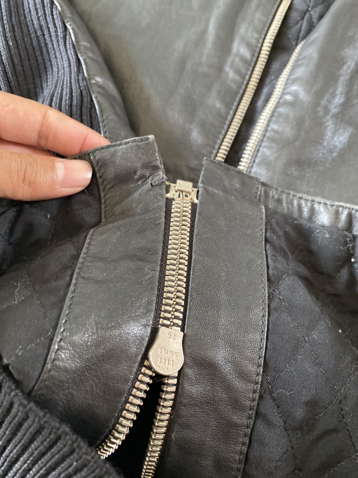 Prada prada hybrid knit leather jacket Size S / US 4 / IT 40 - 3 Thumbnail