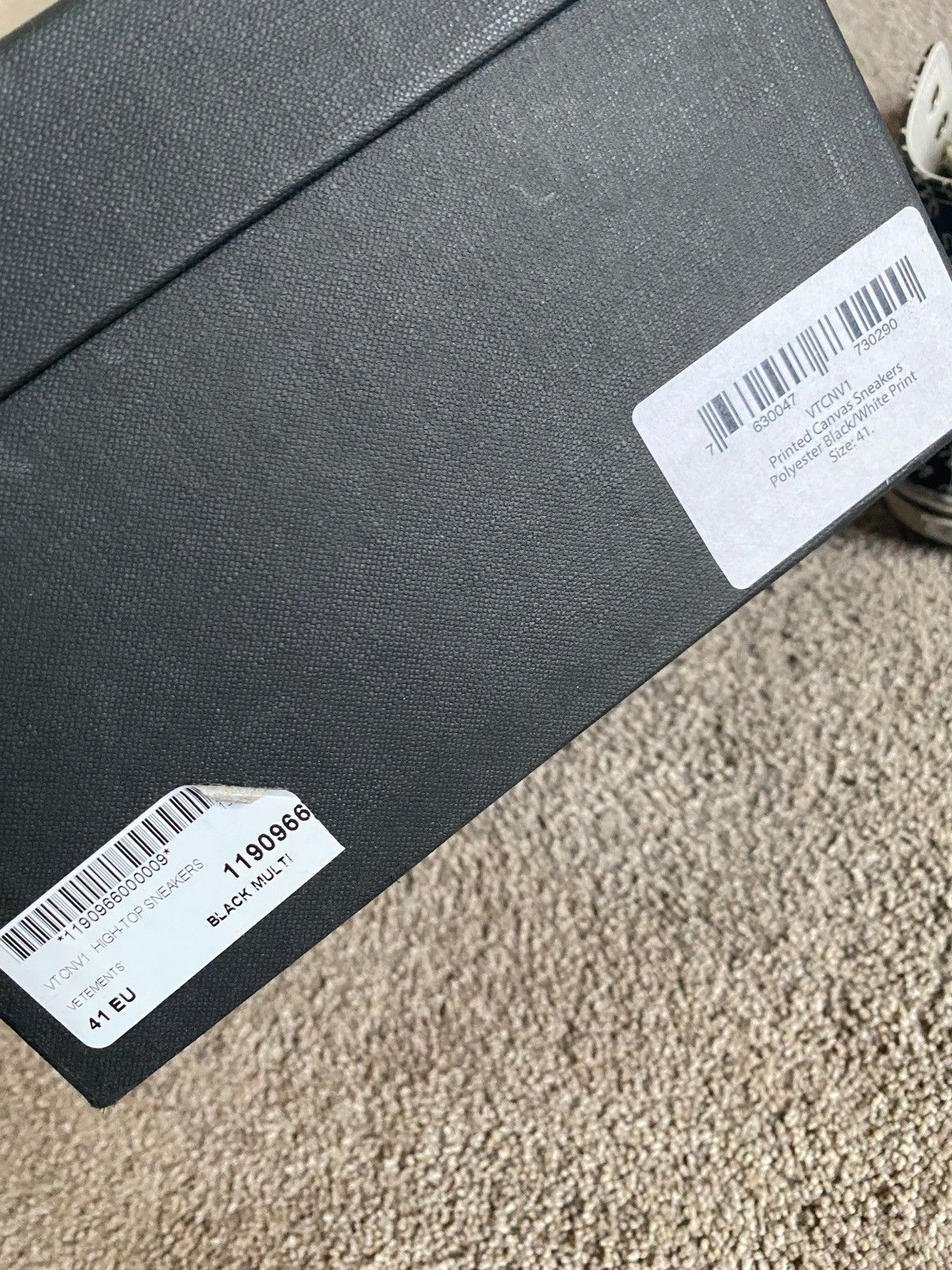 Vetements Vetements All Over Print Hi-top Sneaker Black Size US 8 / EU 41 - 6 Thumbnail