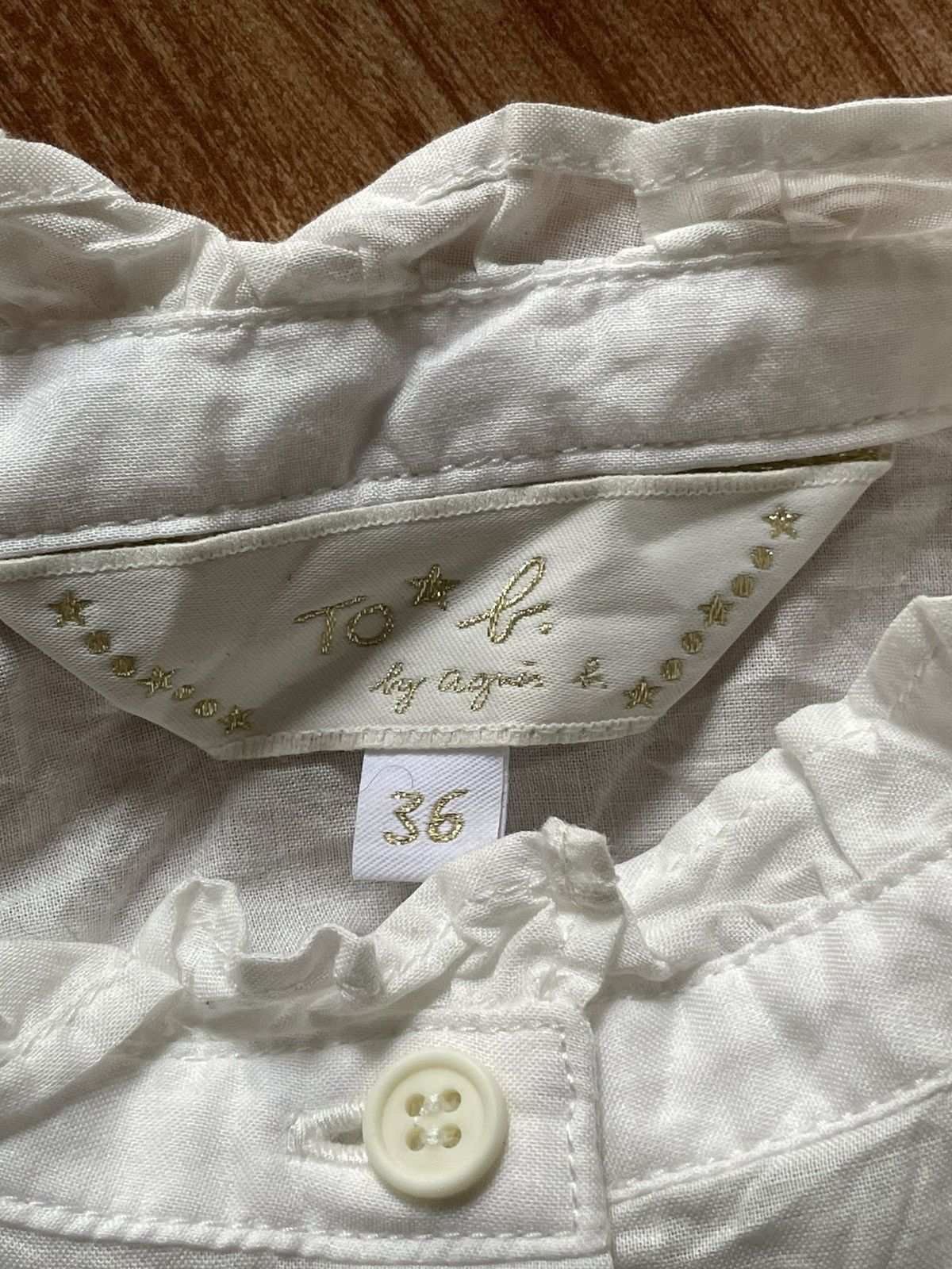 Japanese Brand × Vintage × agnes b. To b by Agnes B. White Blouse Size XS / US 0-2 / IT 36-38 - 3 Thumbnail