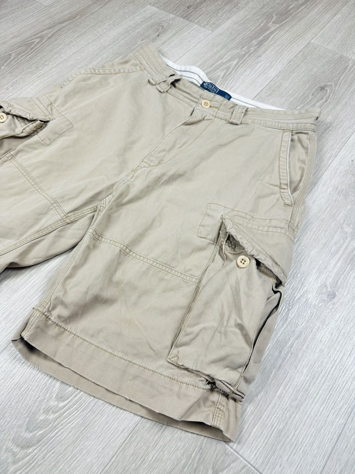 Polo Ralph Lauren × Vintage Vintage Polo Ralph Lauren Cargo Shorts Multi Pocket Size 33 Size US 33 - 3 Thumbnail