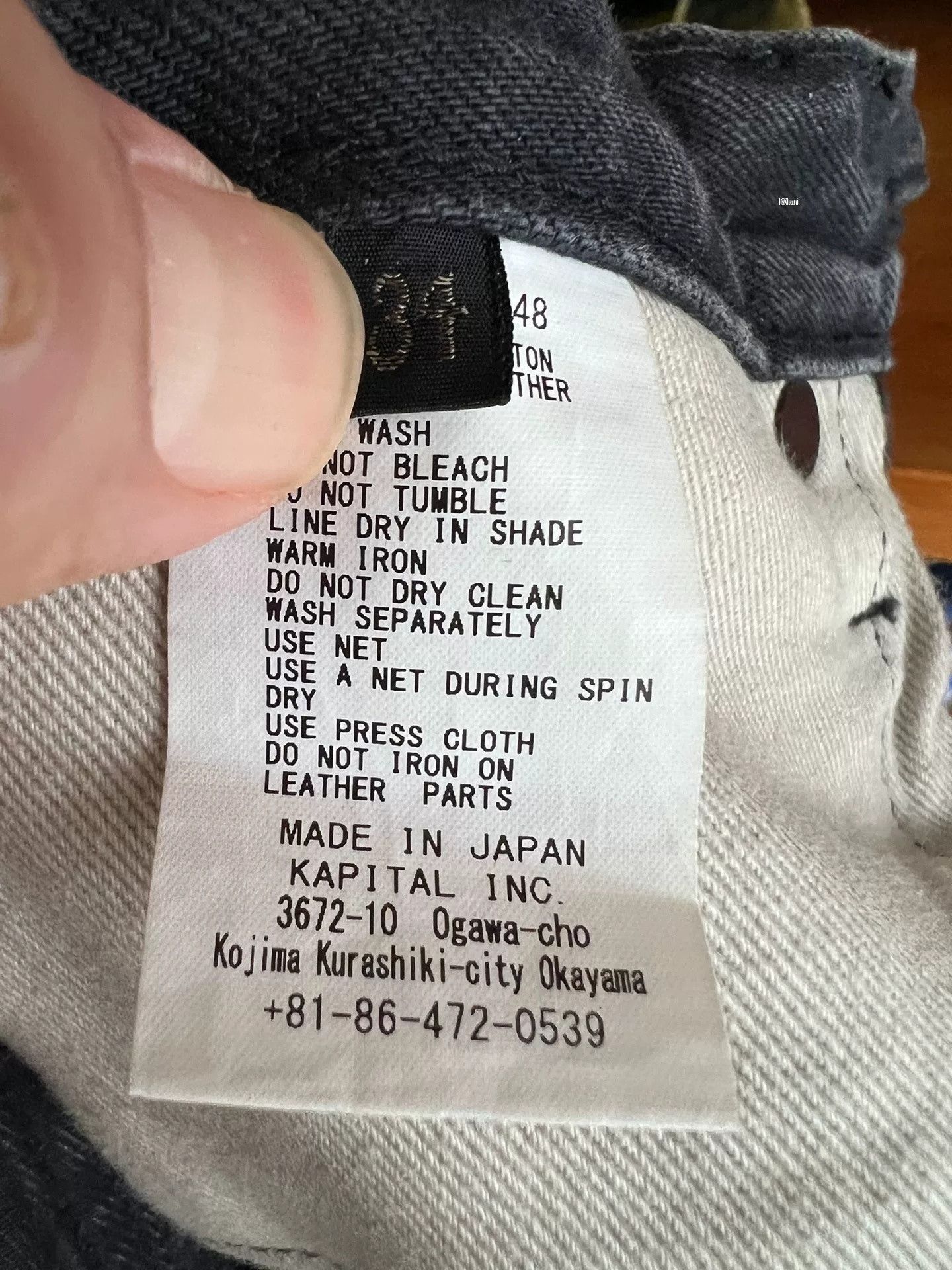 Kapital Kapital Made in Japan Washed Distressed Black Jeans Size US 34 / EU 50 - 8 Thumbnail
