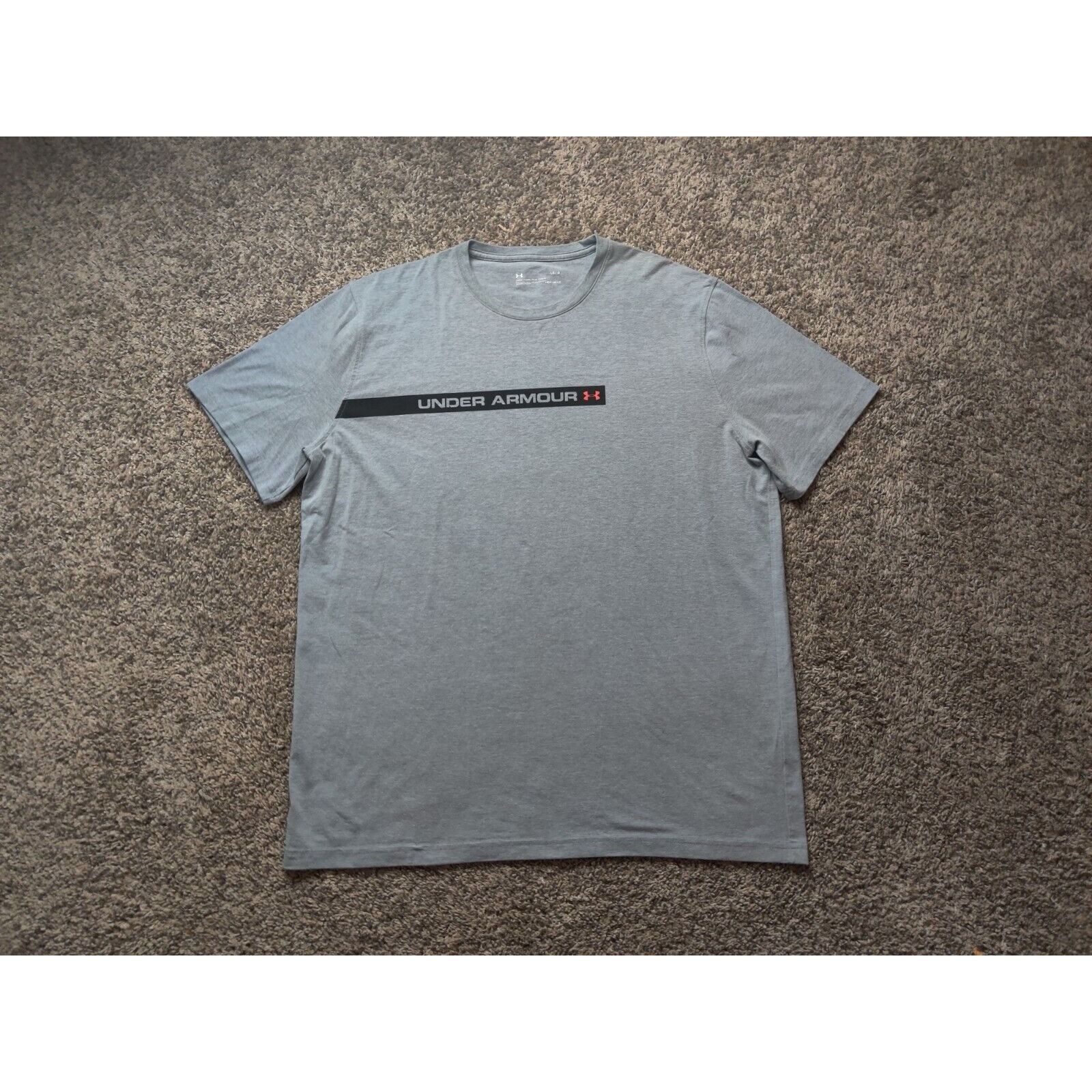 Under Armour Under Armour Shirt Adult Mens Large Gray Spell Out Box Logo Size US L / EU 52-54 / 3 - 1 Thumbnail