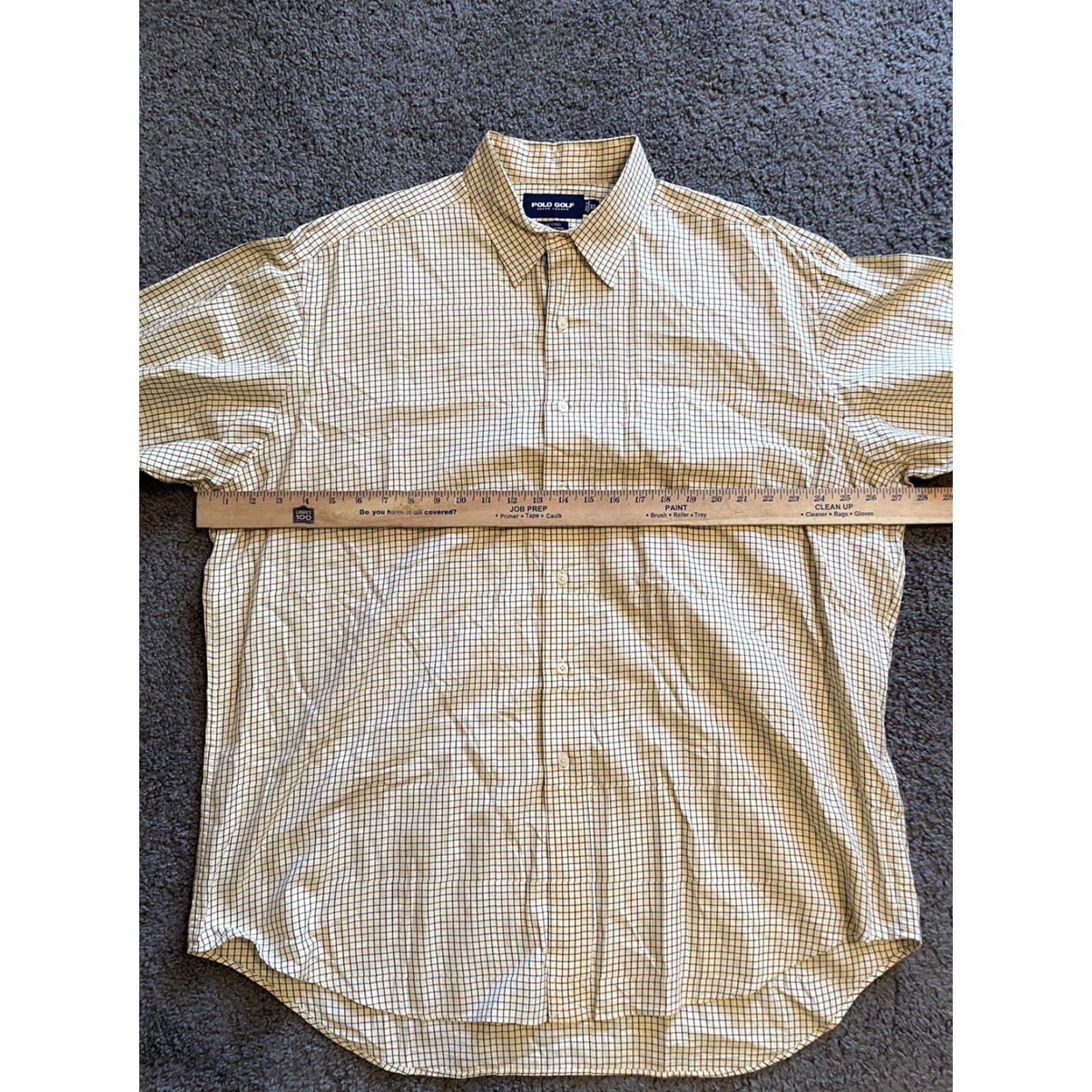 Ralph Lauren VINTAGE Polo Golf Ralph Lauren Lofting Mens Yellow BLACK Long Sleeve Button Down XL Shirt Steel? Size US XL / EU 56 / 4 - 4 Thumbnail