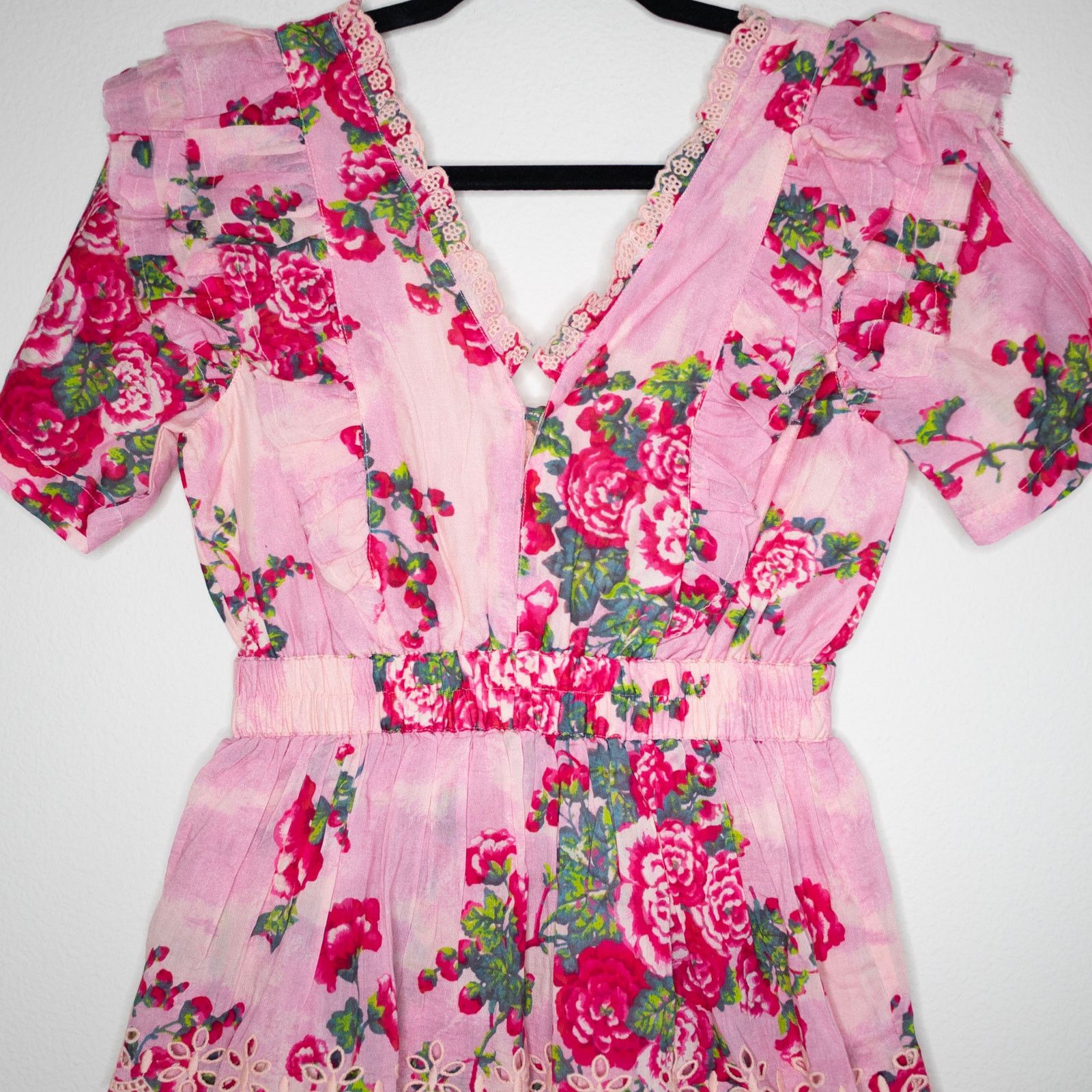 LoveShackFancy LoveShackFancy Aldina Mini Dress Pink Desert Size XS / US 0-2 / IT 36-38 - 6 Thumbnail