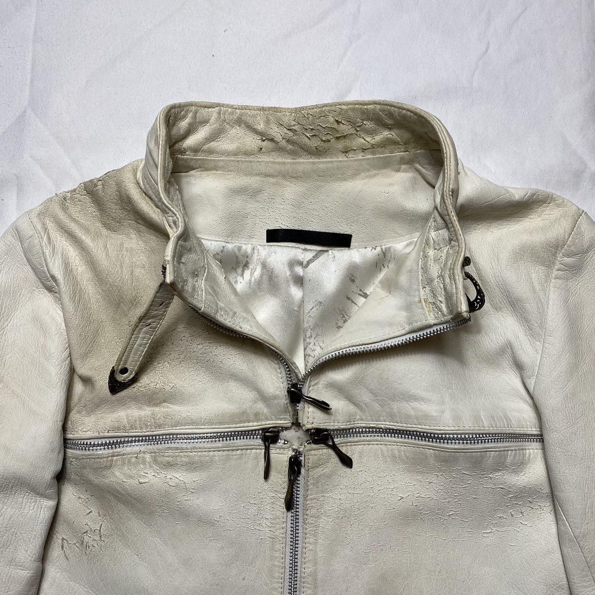 14th Addiction 14th addiction cross zip leather jacket