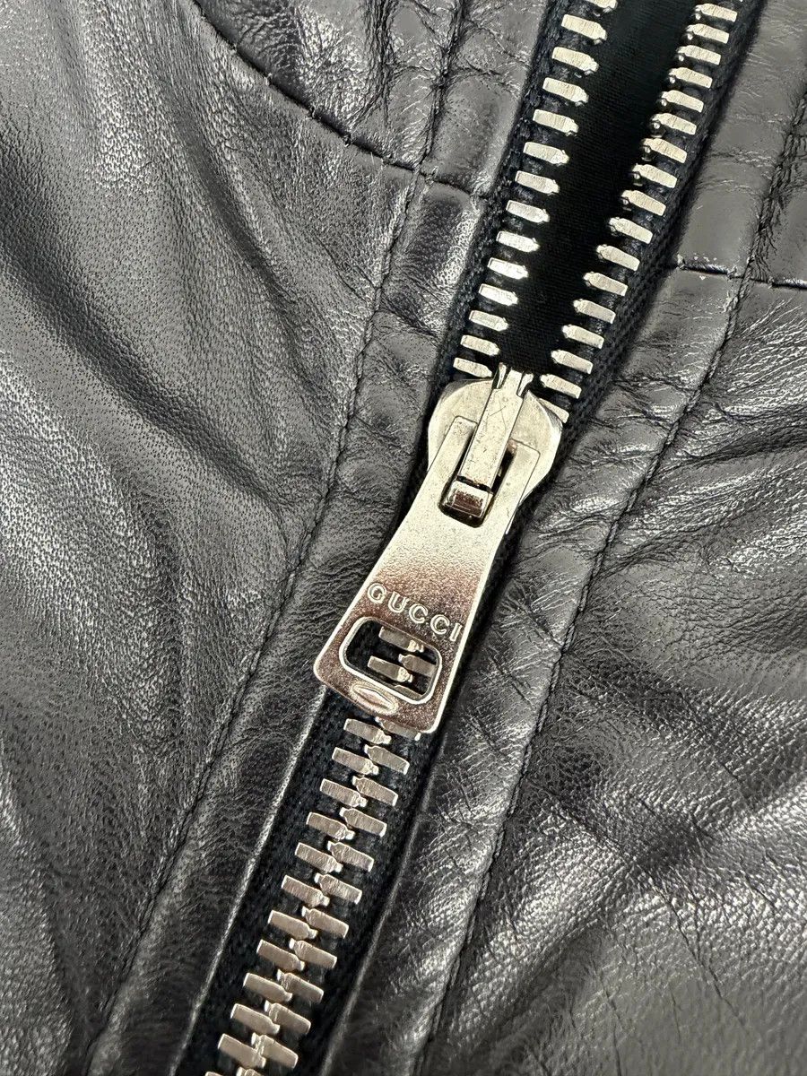 Gucci 2000s Gucci Black Leather Minimalist Jacket Size US M / EU 48-50 / 2 - 11 Thumbnail