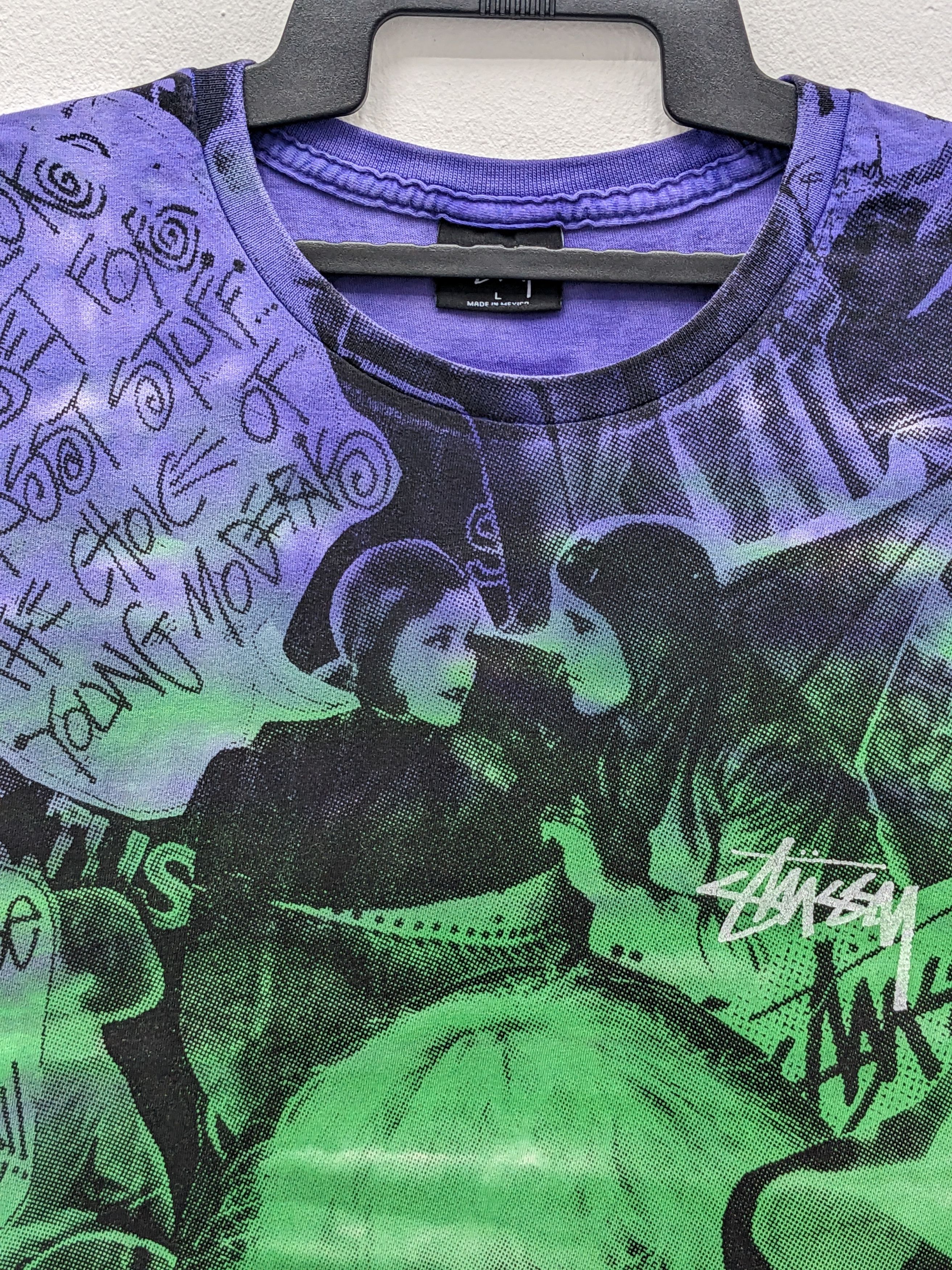 Stussy Rare Stussy Overprint Tshirt Size US L / EU 52-54 / 3 - 6 Thumbnail